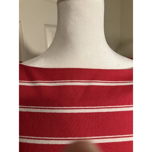 XS Liz Claiborne Women’s Top Red And White Buttons Long Sleeves NWT - Picture 4 of 7